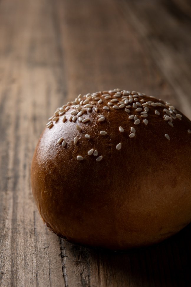 Pan de hamburguesa con masa Brioche